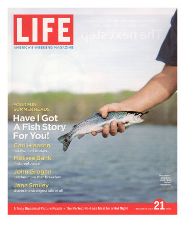 Fisherman Holding Catch of Rainbow Trout, July 21, 2006