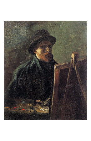 Self-Portrait with Dark Felt Hat in Front of the Easel