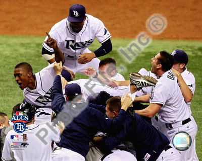 B.J. Upton Game 7 of the 2008 ALCS Celebration