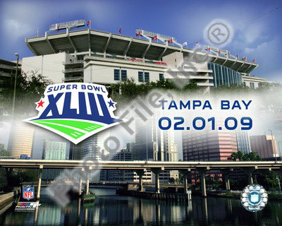 Raymond James Stadium SuperBowl XLIII 2009 Poster