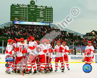 The Detroit Red Wings Celebrate Winning the 2008-09 NHL Winter Classic Poster
