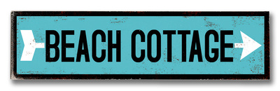 Beach Cottage arrow Wood Sign