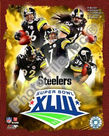 2008 Pittsburgh Steelers Superbowl Big 5 Poster