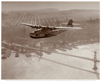 China Clipper in Flight over San Francisco, California 1939