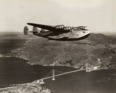 Boeing B-314 over San Francisco Bay, California 1939