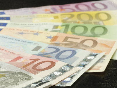 Fan of Traditional Euro Banknotes