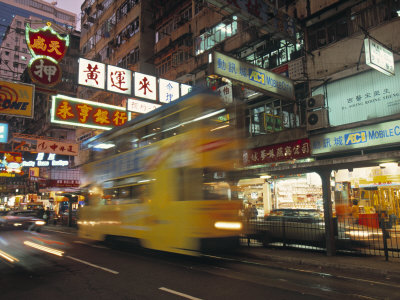 Tram, Causeway Bay, Hong Kong, China