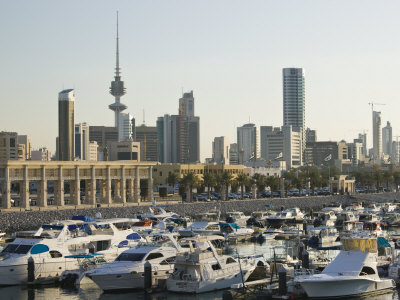 Kuwait City and Sharq Souk Marina, Kuwait