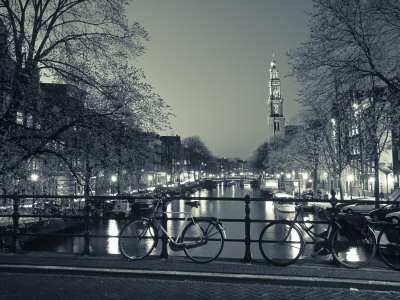 Prinsengracht and Wsterkerk, Amsterdam, Holland