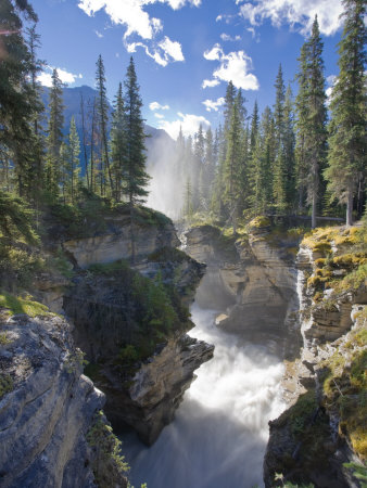 Athabasca Falls Waterfall, Jasper National Park, Alberta, Canada