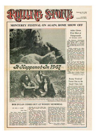 Janis Joplin, Rolling Stone no. 6, February 24, 1968