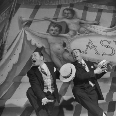 Actors Jack Diamond and Harry Clark Performing in Scene from Kiss Me, Kate