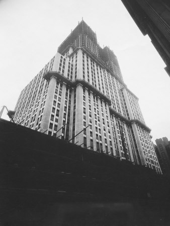 Exterior of the Manhattan Company Building at Forty Wall Street During its Construction