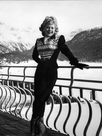 Skating Star Sonja Henie Vacationing at Fashionable Winter Resort