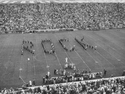 Navy vs. Notre Dame Football Game Half Time Tribute to its Legendary Coach, the Late Knute Rockne Poster