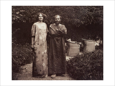 Gustav Klimt and Emilie in the Garden