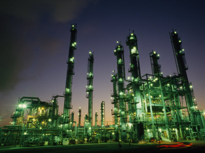 Oil Refinery at Dusk, Houston,Texas