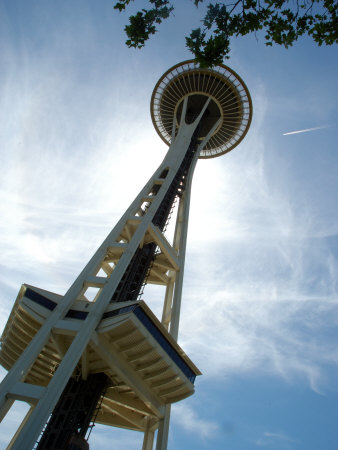 Buy View of the Space Needle and Seattle's Skyline at Night, Washington at AllPosters.com