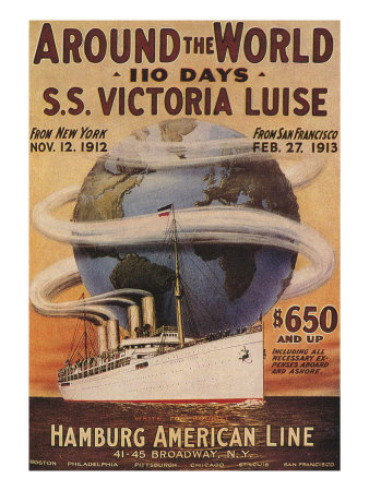 Hamburg American Line, Magazine Plate, USA, 1912