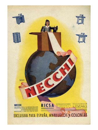 Necchi, Magazine Advertisement, Spain, 1942