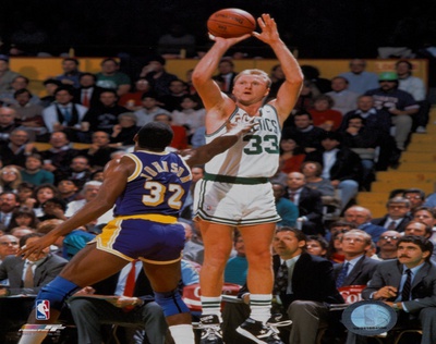 Larry Bird and Magic Johnson - &copy;Photofile
