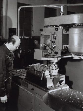 Ferrari Factory, Worker Operating a Machine