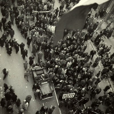 Aerial View of an Authorized Political Demonstration