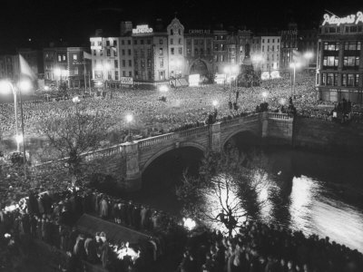 People Celebrating the Independence of Ireland on O