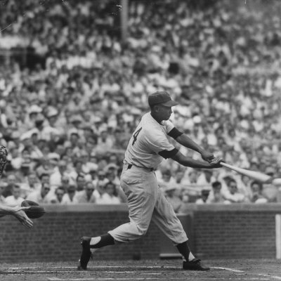 Action Shot of Chicago Cub