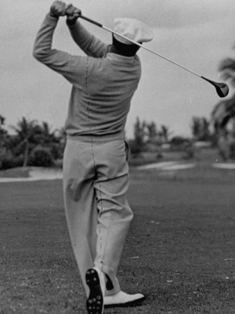 Golfer Ben Hogan, Demonstrating His Golf Drive Poster