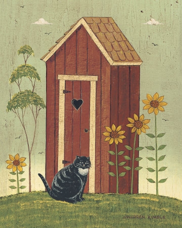 Outhouse with Cat