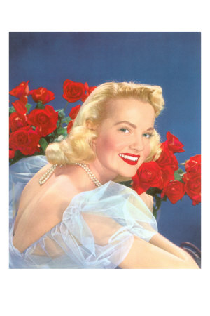 Fifties Blonde with Roses
