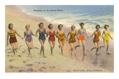 Bathing Beauties on Beach, Ventura