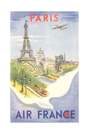 Paris - Air France Poster Posters