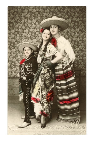 Mexican Family in Native Garb