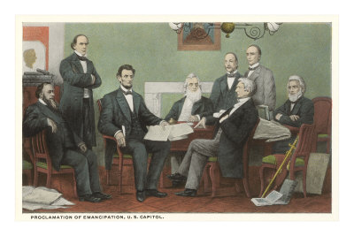 Emancipation Proclamation Signing, Lincoln and Cabinet