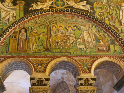 Interior of Basilica Di San Vitale, Ravenna, UNESCO World Heritage Site, Emilia Romagna, Italy