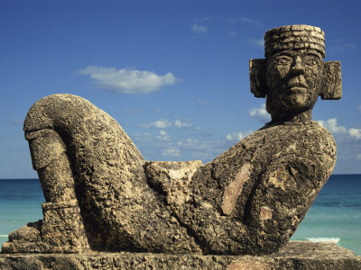 Statue of Chac-Mool, Cancun, Quitana Roo, Mexico, North America