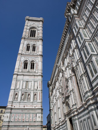 Campanile, and Duomo, Piazza Del Duomo, UNESCO World Heritage Site, Florence, Tuscany, Italy
