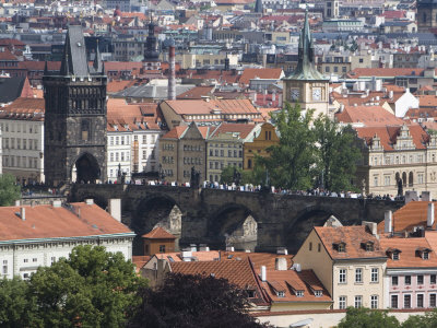 View of Charles Bridge, UNESCO World Heritage Site, Old Town, Prague, Czech Republic, Europe