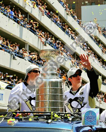 Marc-Andre Fleury & Sidney Crosby 2009 Stanley Cup Champions Victory Parade Poster