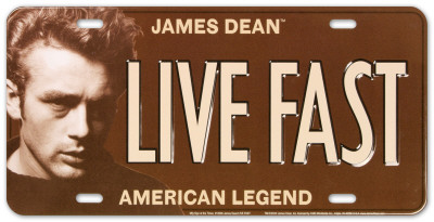 James Dean - Live Fast License Plate