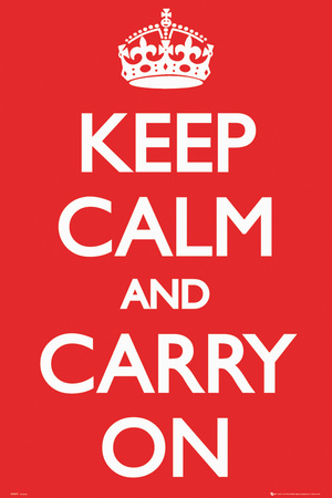 Carry Poster on Title Keep Calm And Carry On Union Jack Type Poster