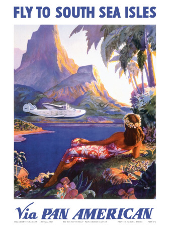 Buy Fly to the South Seas Isles, via Pan American Airways, c.1940s at AllPosters.com