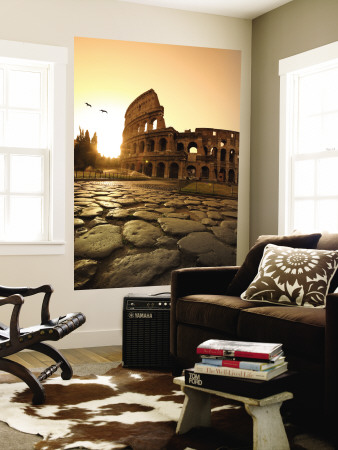 Colosseum and Via Sacra, Sunrise, Rome, Italy Posters