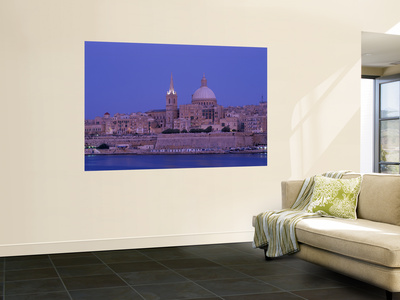 City Skyline at Dusk, Valetta, Malta