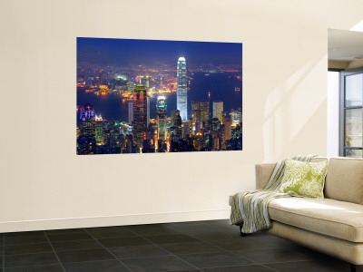Victoria Harbour and Skyline from the Peak, Hong Kong, China