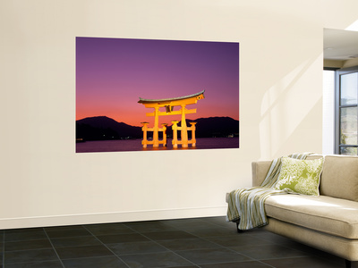 Miyajima Island, Itsukushima Shrine, Torii Gate, Night View, Honshu, Japan