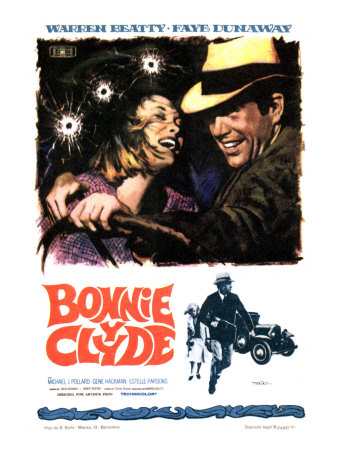 Bonnie and Clyde, Faye Dunaway, Warren Beatty, 1967