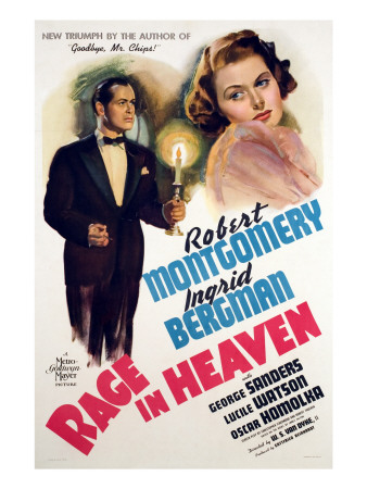 Rage in Heaven, Robert Montgomery, Ingrid Bergman, 1941